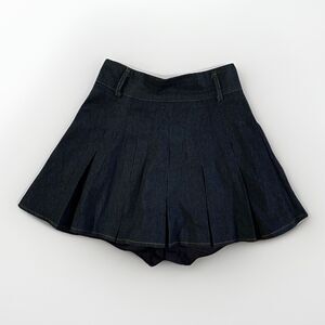 Women’s Pleated Preppy Denim Skort Size XS